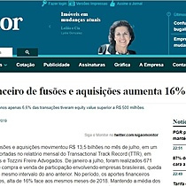 Volume financeiro de fuses e aquisies aumenta 16% at julho